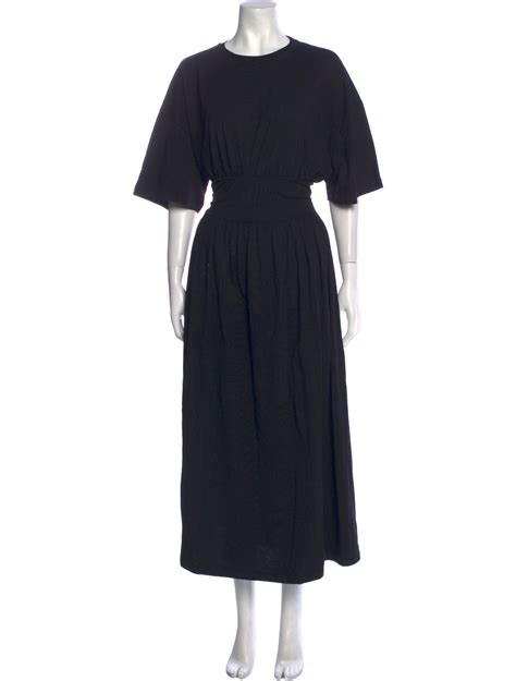 FRAME Crew Neck Long Dress - Black Dresses, Clothing - WFD178372 | The ...