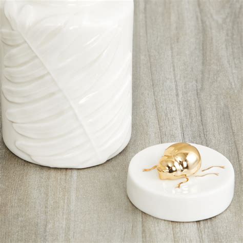 Buy Eternity Textured Round Single Pc. Philo leaf Canister with Beetle ...