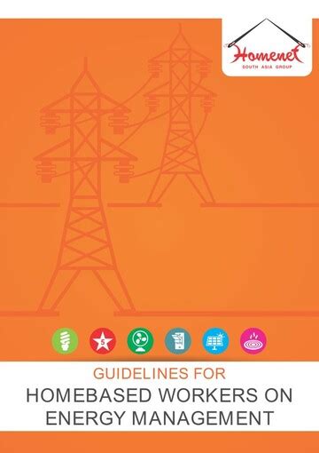 Guidelines for Home-Based Workers on Energy Management | Homenet South Asia