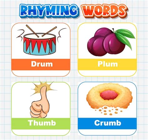 Free Vector | Rhyming Words Illustration