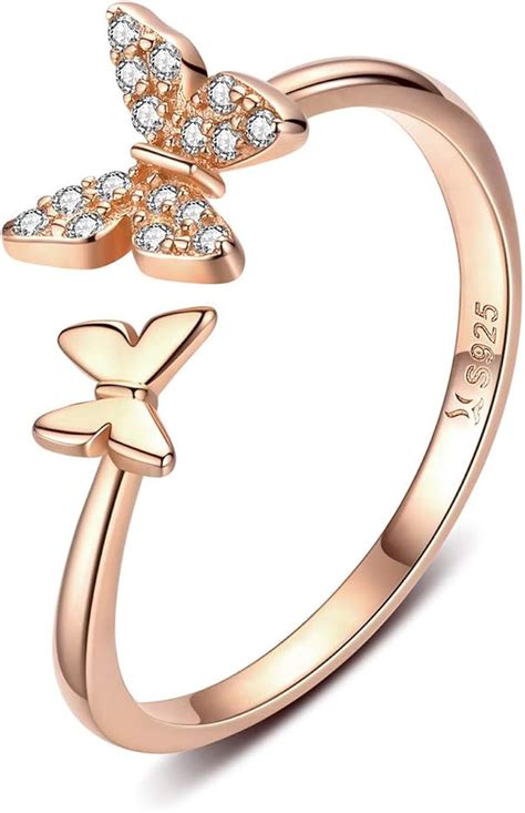 Sterling Silver Cute Butterfly Open Rings for Women India | Ubuy