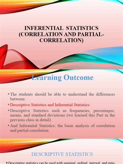 Inferential Statistics (Inferential Statistics (Correlation AND PARTIAL-Correlation) | Download ...
