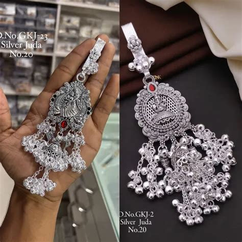 Narikash Beautiful High Silver Plating Antique Oxidised Juda (SET OF 2 ...
