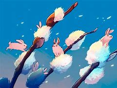 Image result for Spring Picture with Bunnies 12X30