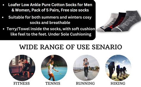RC. ROYAL CLASS Socks for Men & Women Cotton Loafer Low Ankle Unisex ...