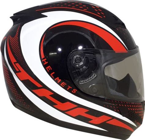 THH HELMETS T-76 King Cobra Full Face Single Shield Helmet (Black/Red ...