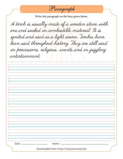 Image result for Cursive Handwriting Practice Paragraph