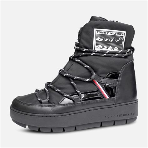 Designer Snow Boots in Black by Tommy Hilfiger