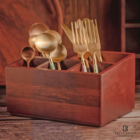Prism Cutlery Caddy/Holder from Mahogany Collection