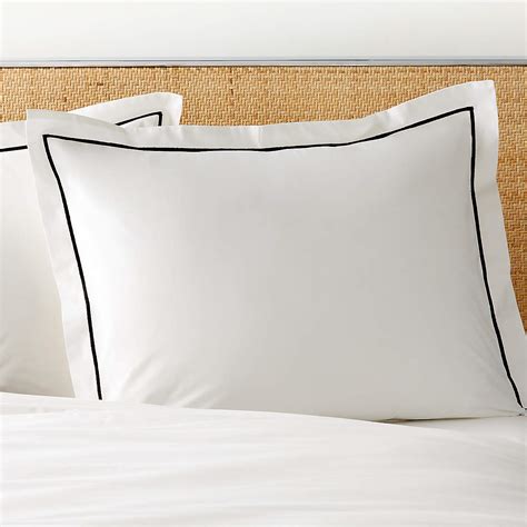 Marisal Organic Cotton Percale 400 Thread Count White and Black King ...