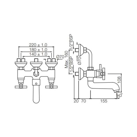 Jaquar 2 Way Wall Mixer Solo SOL-CHR-6273UPR Normal Flow - Chrome ...