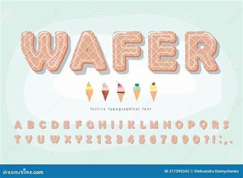 Ice Cream Font. Popsicle Alphabet. Cold Sweets ABC. Food Typography ...