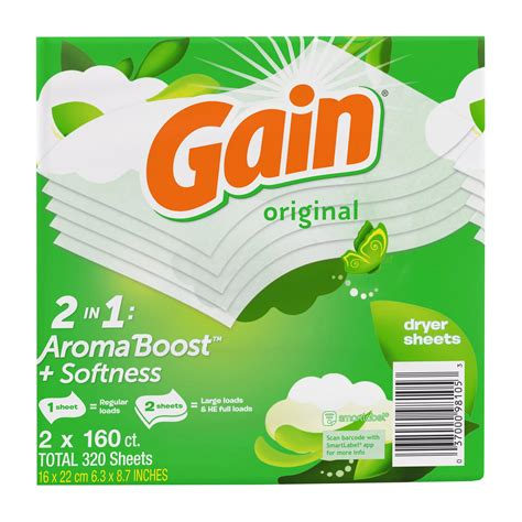 Gain Original Scent Dryer Sheets | BJ's Wholesale Club