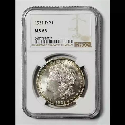 1921-D Morgan Silver Dollar NGC MS-65 - Bob Paul Rare Coins
