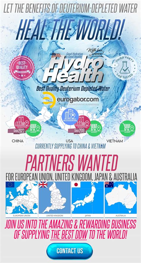 Global Supply DDW | Deuterium Depleted Water Global Supplier