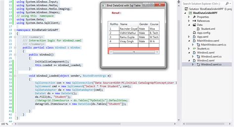 Image result for DataGrid ItemsSource
