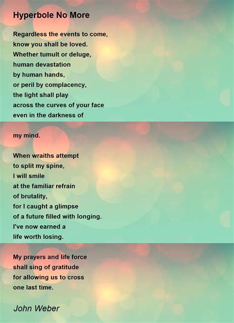 Poems With Hyperbole