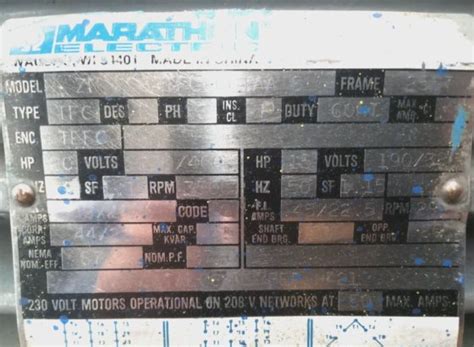 MARATHON ELECTRIC MOTOR 20HP 3500RPM 256T FRAME in Coffeyville, KS, USA