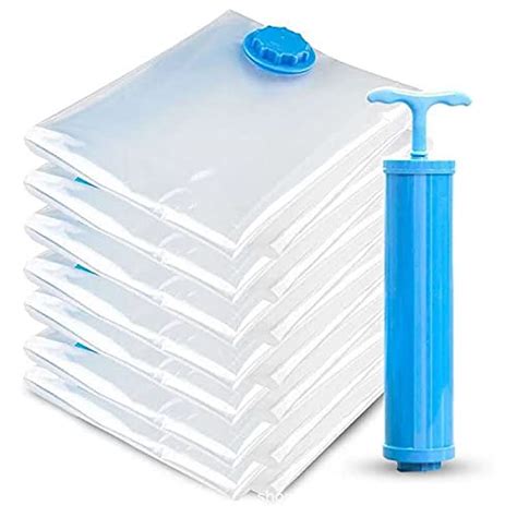 Zordik Space Saver Vacuum Bags Set of 5: Transparent Rectangular ...