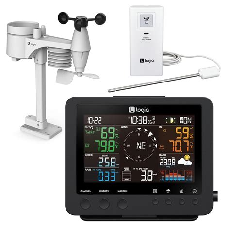 Buy Logia7-in-1 Weather Station Indoor/Outdoor Weather System ...