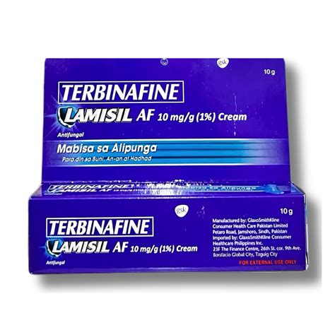 LAMISIL AF Terbinafine Hydrochloride 10mg / g (1.0%) Cream 10g price in the Philippines | MedsGo ...
