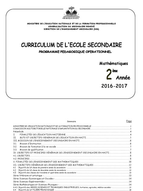 Programme De Math Seconde 的图像结果