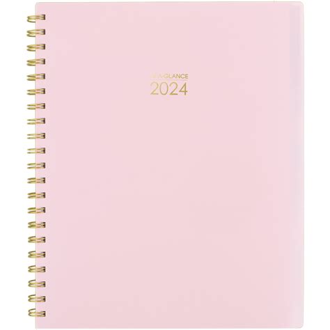AT-A-GLANCE Harmony 2024 Weekly Monthly Planner Pink Large 8 12 x 11 ...