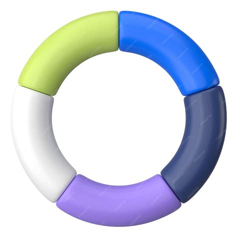 Doughnut chart graph png 3d shape sticker transparent background ...