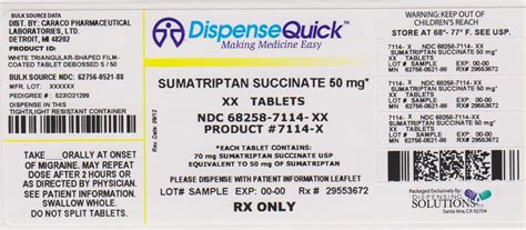 Image result for Sumatriptan Label