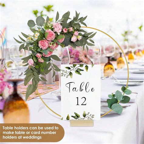 10 piezas Centro de mesa de aro floral de metal con aro de macramé ...