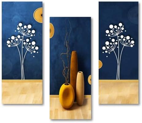 Masstone Floral Wall Painting | Flower Vases Framed Art Painting | Wall ...