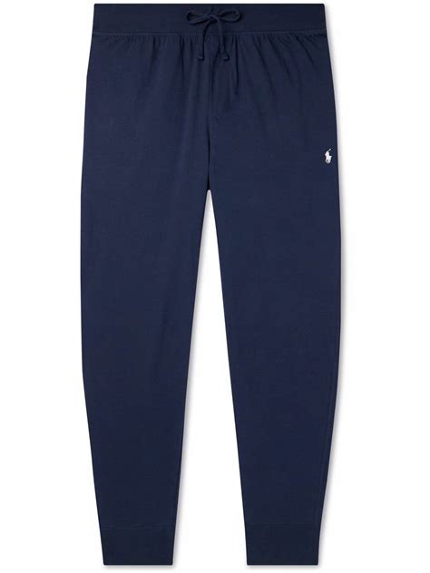 Polo Ralph Lauren - Tapered Cotton-Jersey Sweatpants - Blue Polo Ralph ...