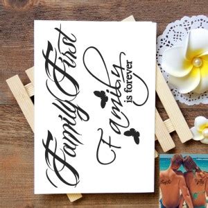 voorkoms Family Love Beautiful Temporary Black Tattoo Stickers For Male ...