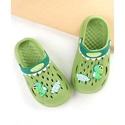 Cute Walk by Babyhug Clogs With Dino Applique - Green