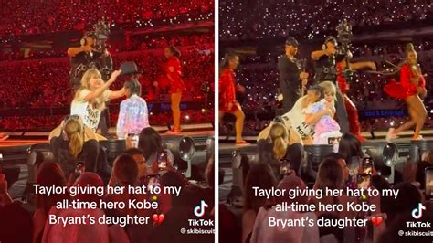 Taylor Swift Gifts Kobe Bryant's Daughter, Bianka, Hat During Eras Tour Show In LA