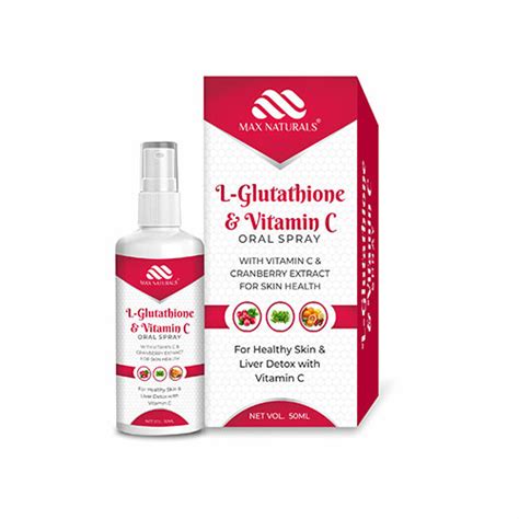 MAX NATURALS L-GLUTATHIONE AND VITAMIN C ORAL SPRAY Maxnova Healthcare