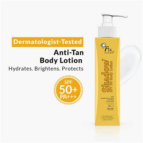 Shadow Sunscreen SPF 50 Body Lotion – Fixderma Skincare