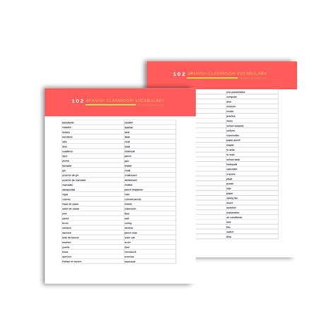 Spanish Classroom Words Learn School Supplies In Spanish | Essential