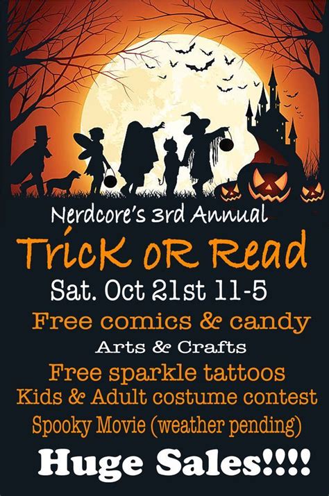 Nerdcores 3rd annual Trick Or Read, Nerdcore, Hamilton, 21 October 2023 ...