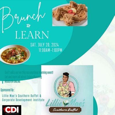 Brunch and Learn, Lillie Mae's Southern Buffet, Southfield, 20 July ...