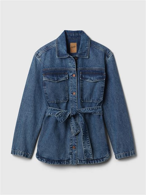 Belted Denim Shirt Jacket | Gap