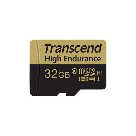 Transcend Information 32GB High Endurance Micro SD Card with Adapter ...