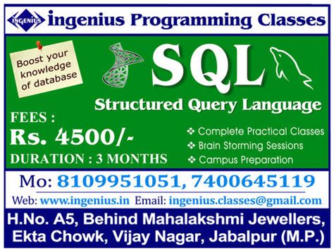 STRUCTURED QUERY LANGUAGE (SQL) IMPLEMENTATION USING ORACLE - Software ...