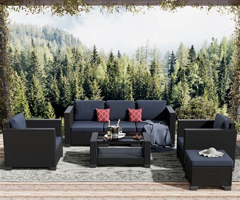 Bifanuo 7 Piece Patio Furniture Set, Outdoor India | Ubuy