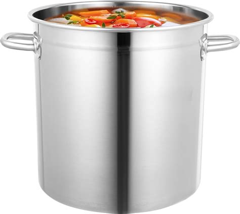 Amazon.com: 30 Quart Stock Pot with Lid - Heavy Duty Stainless Steel ...