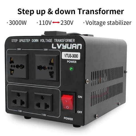 Buy Yinleader 3000 Watts Peak Voltage Converter Transformer Step Up ...