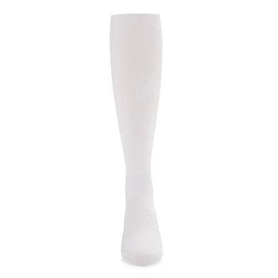Flocked Butterfly Girls Tights