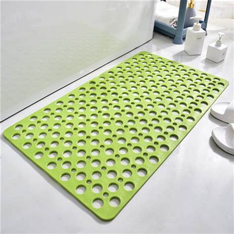 Ajauxi Long Bathtub Mat- Tpe -Friendly Bathroom Against-Slip Mat-Multi-Hole Leak-Proof-Suction ...