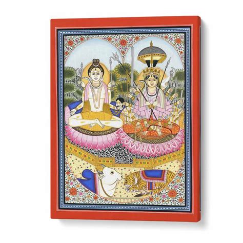 Shiva Shakti Artwork Indian Art Paintings for Home Decor – Asianmonk