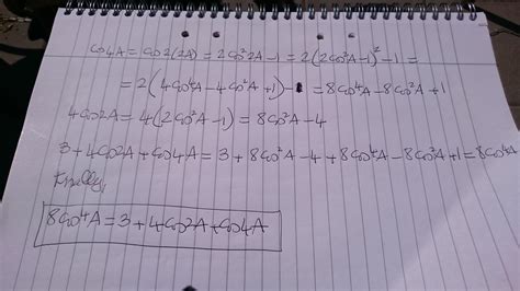 Cos^4A=3+4cos2A+cos4A prove - Brainly.in